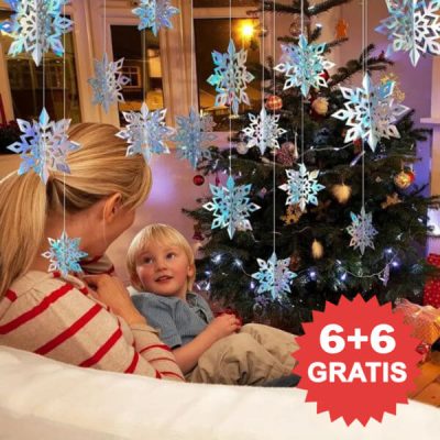 12x 3D ολογραφικές χιονονιφάδες | HOLOFLAKE